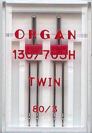 Organ 2x Twin Machinenaald nr 80/3, 10 doosjes